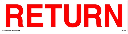 [CVD17-006] CVD17-006 - 12"W X 3"H - RETURN Decal