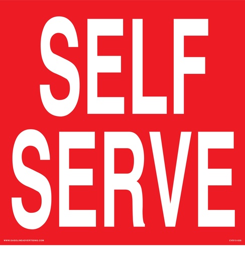 [CVD15-028] CVD15-028 - 12"W X 12"H - SELF SERVE Decal