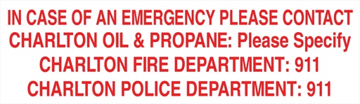 [CAS16-23] CAS16-23 - 48" x 14" Metal - Emergency Procedures