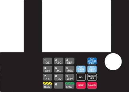 GA-T50038-05 Infoscreen Keypad Overlay | Gasoline Advertising
