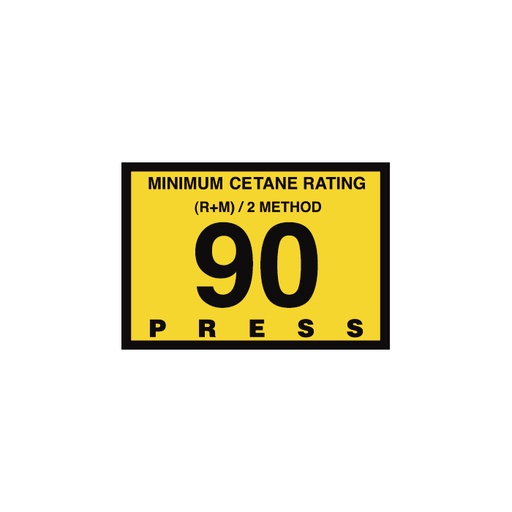 [D-28-90] D-28-90 Octane & Cetane Rating Decal - MINIMUM OCTANE...