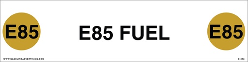 [D-378] D-378 - 12"W x 3"H - API COLOR CODED DECAL - E85 FUEL