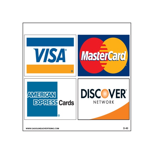 [D-40] D-40 Payment Decal - VISA...