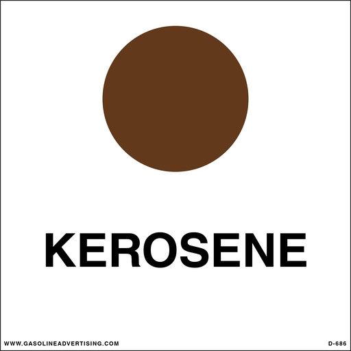 [D-686-N] D-686-N - 6"W x 6"H - API Color Coded Decal - KEROSENE