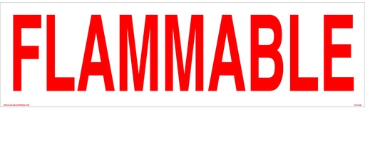 [CVD19-065-LAM] CVD19-065-LAM - 28.0"W X 8.0"H - FLAMMABLE Decal