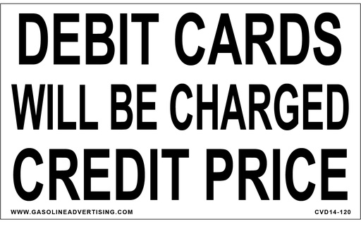 [CVD14-120] CVD14-120 - 5.0"W X 3.0"H - Debit Cards... Decal