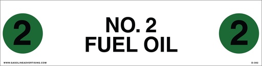 [D-382-N] D-382-N API COLOR CODED DECAL - NO. 2 FUEL OIL