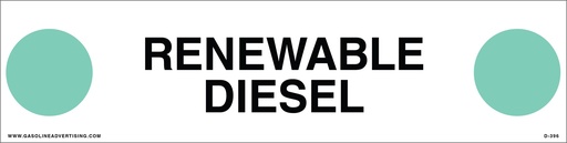 [D-396] D-396 API COLOR CODED DECAL - RENEWABLE DIESEL