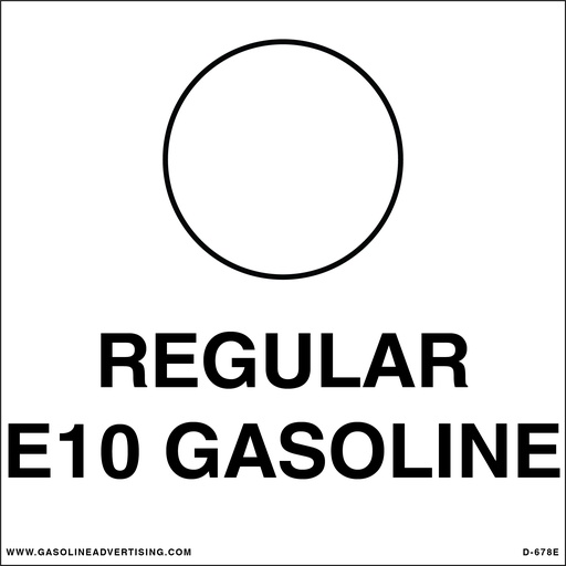 [D-678E] D-678E API Color Coded Decal - REGULAR E1O GASOLINE