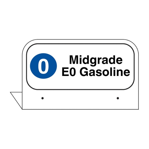 [FPI-02] FPI-02 -  3.5" x 2.625" Fill Pipe ID Tag "Midgrade E0 Gasoline"