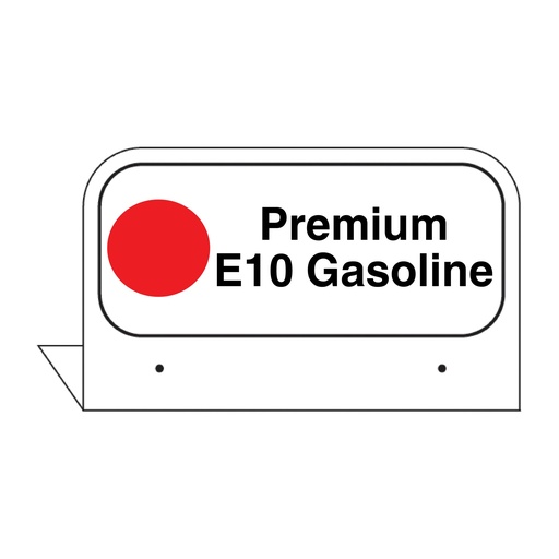 [FPI-04E] FPI-04E -  3.5" x 2.625" Fill Pipe ID Tag "Premium E10 Gasoline"