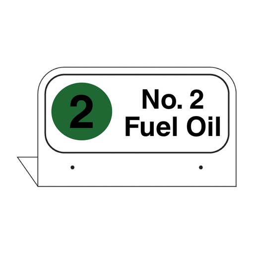 [FPI-15] FPI-15 - 3.5" x 2.625" Fill Pipe ID Tag "No. 2 Fuel Oil"