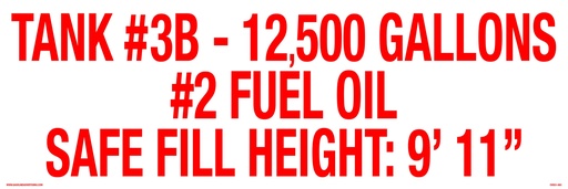 [CVD21-083] CVD21-083 - 24"W X 8"H - TANK #XX DECAL - 2" high letters