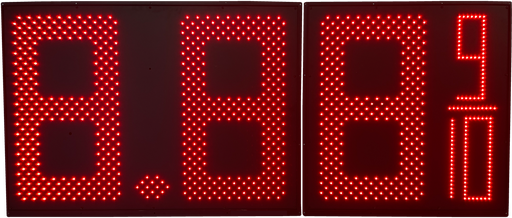 24" High DIP LED Fuel Price Sign. 57" W x 28" H x 0.75" Weatherproof Retrofit System Assembled Complete with Meanwell Power Supply