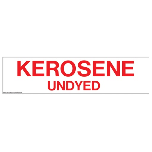 Pump Ad. Panel Decal - KEROSENE UNDYED