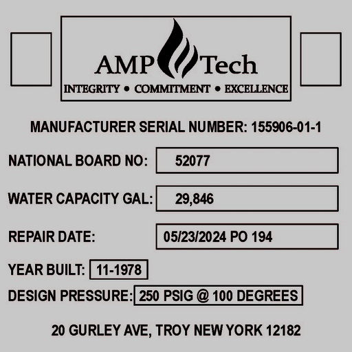 UST5-TG-BERNERS 5" X 5" Stainless Steel ID TAG