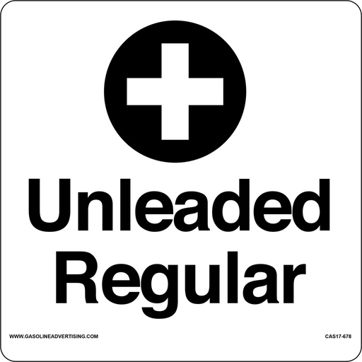 [HPD17-678] HPD17-678 - 6" x 6" - "UNLEADED REGULAR"  API COLOR CODEDPrinted on 3m with lamination