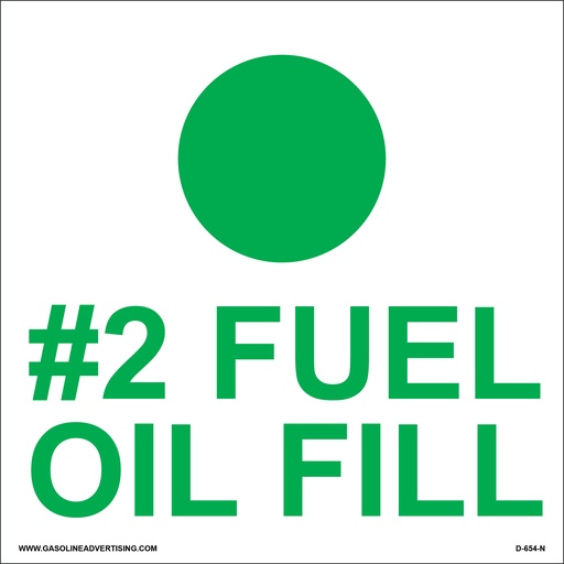 D-654-N API Color Coded Decal - #2 FUEL OIL FILL