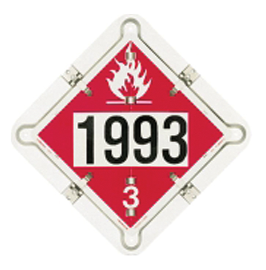 [DOT-103C] DOT-103C Multi Flip Metal Placard Holder 1993, 1203, 1223 - Flammable