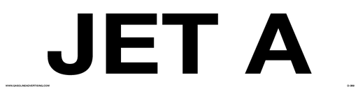 [D-389B] D-389B Decal "JET A" Black letters on White background