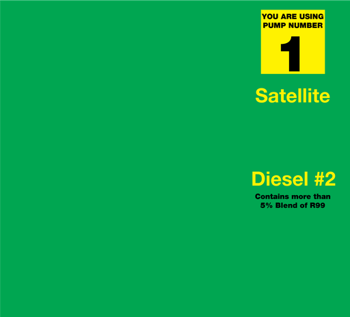DG8-PO11B-DSL#2-PN-SAT Brand Panel - Diesel #2 with Pump Number Satellite