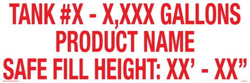 CVM-248-T# - 24"W X 8"H - TANK #XX Magnet