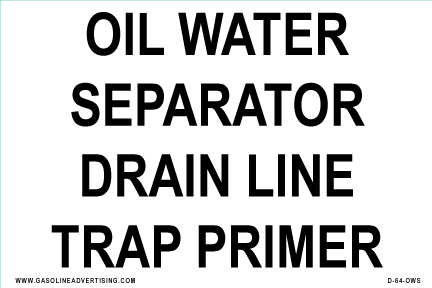 [D-64-OWS] D-64-OWS - 6" x 4" OIL WATER SEPARATOR DRAIN LINE TRAP PRIMER