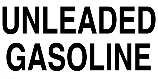 [CVD-HTZ52B] CVD-HTZ52B - 24" W x 12" H - UNLEADED GASOLINE Decal