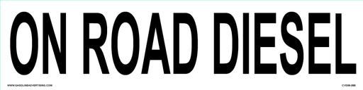 [CVD08-28B] CVD08-28B - 12" x 3" "ON ROAD DIESEL" Black on White Decal