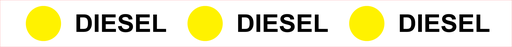 [TC-07-N] TC-07-N 38" x 3.5" "DIESEL" API Color Code and Symbol -  Black /Yellow On White Tank Collar