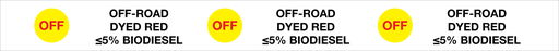 [TC-35] TC-35 38" x 3.5" "OFF ROAD DIESEL DYED DIESEL" API Color Code and Symbol -  Black /Yellow On White Tank Collar