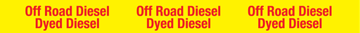[CTC-35-OFRD] CTC-35-OFRD 38" x 3.5" "OFF ROAD DIESEL DYED DIESEL" Red on Yellow Tank Collar