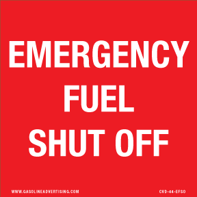 CVD-44-EFSO - 4"W X 4"H - EMERGENCY FUEL SHUT OFF Decal