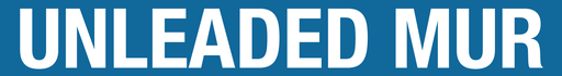 [D-223BLU-UNLMUR] D-223BLU-UNLMUR - 22"W x 3"H "UNLEADED MUR" 2" High Letters White on Blue Decal