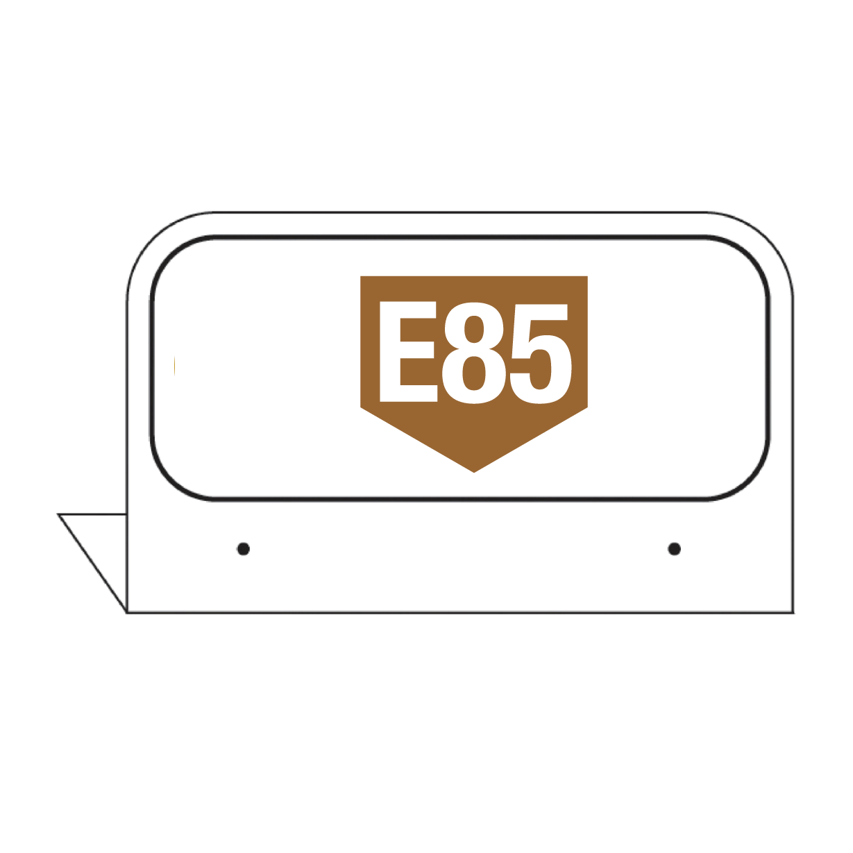 [FPI-E85] FPI-E85 - 3.5" x 2.625" Fill Pipe ID Tag "E85"