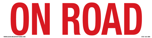 [CVD-164-ONR] CVD-164-ONR - 16"W X 4"H - ON ROAD - Decal Red on White background