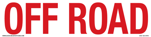 [CVD-164-OFFR] CVD-164-OFFR - 16"W X 4"H - OFF ROAD - Decal Red on White background