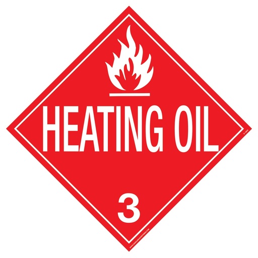 [D-15HO] D-15HO - 15" x 15" HEATING OIL D.O.T. Decal