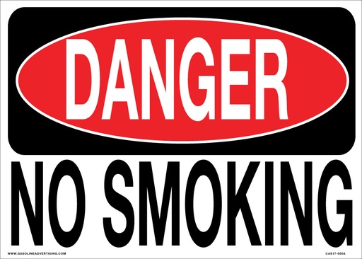 [CAS17-050A] CAS17-050A - 14"W X 10"H - DANGER NO SMOKING - Aluminum Sign