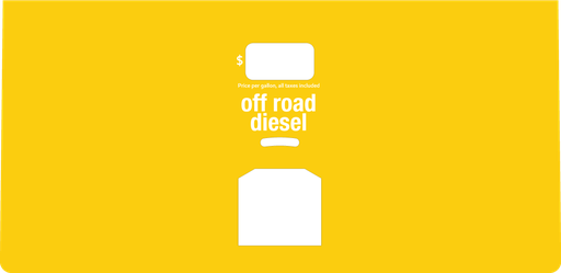 [DG10-PO11-IRV-ORD] DG10-PO11-IRV-ORD   Off Road Diesel ID Overlay Gilbarco White on Yellow Irving